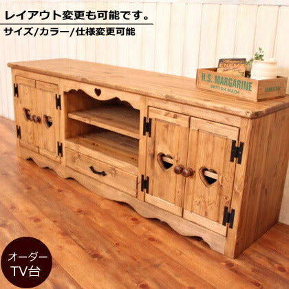 テレビ台 幅150 サイズオーダー 手作り 木 木製 北欧 無垢 テレビボード パイン材 ホワイト 白 おしゃれ 収納 チェストカントリー家具 日本製 カントリー 家具 サイズ変更可能 ローボード ハイボード TVラック TV台 完成品 引