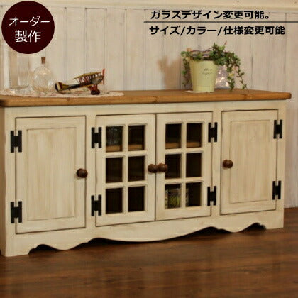 テレビ台 奥行き40 サイズオーダー 手作り 木 木製 北欧 無垢 コンパクト パイン材 ナチュラル ホワイト 白 収納 アンティーク オーダー カントリー家具 日本製 カントリー 家具 ローボード ハイボード TVラック TV台 DVD 