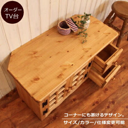 テレビ台 奥行き40 サイズオーダー 手作り 木 木製 北欧 無垢 コンパクトパイン材 ホワイト 白 収納 チェスト オーダー スリム ミニ カントリー家具 日本製 カントリー 家具 サイズ変更可能 ローボード TVラック TV台 引き出し