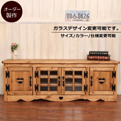 テレビ台 幅130 サイズオーダー 手作り 木 木製 北欧 無垢 パイン材 ナチュラル ホワイト 白 おしゃれ 収納  カントリー家具 日本製 カントリー 家具 サイズ変更可能 ローボード ハイボード TVラック TV台 コーナー 完成品 