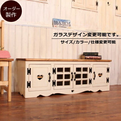 テレビ台 幅130 サイズオーダー 手作り 木 木製 北欧 無垢 パイン材 ナチュラル ホワイト 白 おしゃれ 収納 カントリー家具 日本製 カントリー 家具 サイズ変更可能 ローボード ハイボード TVラック TV台 コーナー 完成品 1