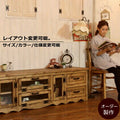 テレビ台 幅180 サイズオーダー 手作り 木 木製 北欧 無垢 パイン材 ナチュラル ホワイト 白 おしゃれ 収納 カントリー家具 日本製 カントリー 家具 サイズ変更可能 ローボード ハイボード TVラック TV台 コーナー 完成品 1