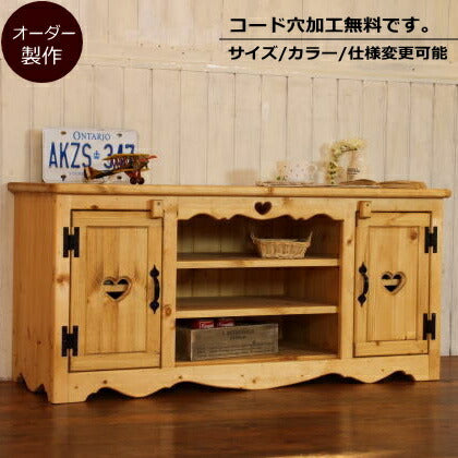 テレビ台 幅120 サイズオーダー 手作り 木 木製 北欧 無垢 テレビボード パイン材 ホワイト 白 おしゃれ 収納 インテリア オーダー カントリー家具 日本製 家具 サイズ変更可能 ローボード ハイボード TVラック TV台 完成品 