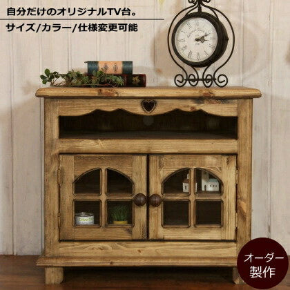 テレビ台 幅60 サイズオーダー 手作り 木 木製 北欧 無垢 テレビボード コンパクト パイン材 ホワイト 白 収納 アンティーク オーダー スリム ミニ カントリー家具 日本製 カントリー 家具 TVラック TV台 テレビ コーナー 完