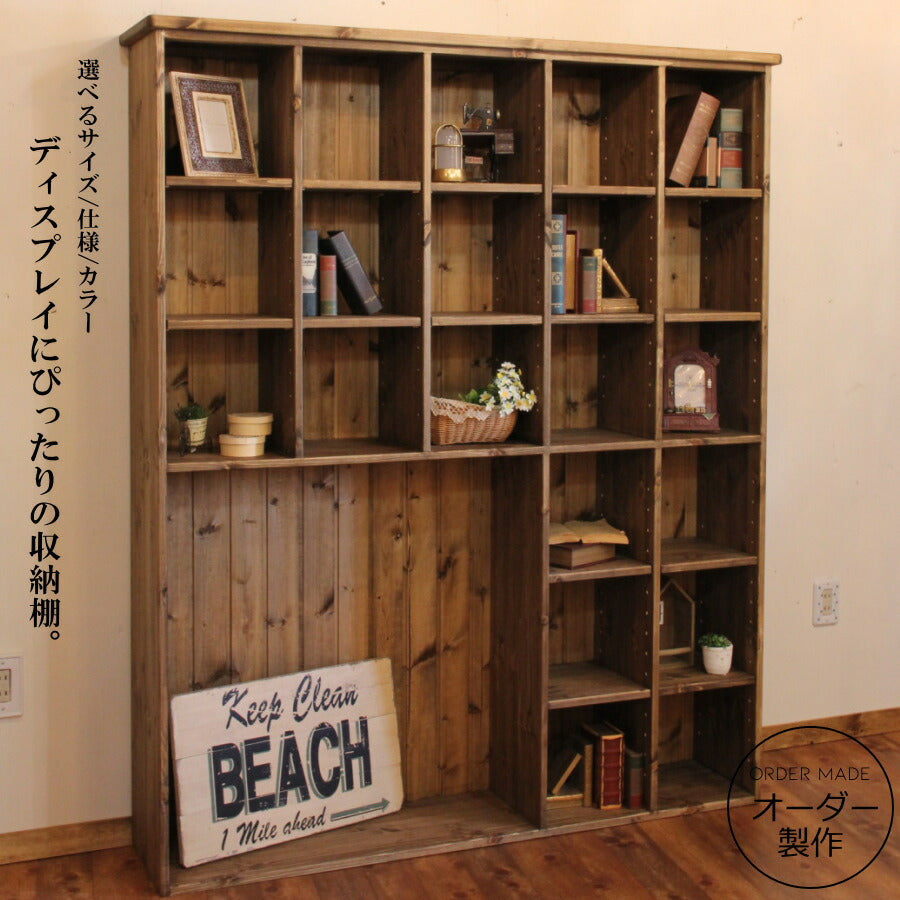 オープン キャビネット オーダーメイド カントリー家具 選べるカラー キッチン収納 食器棚 収納 収納棚 北欧 無垢 木製 パイン材 おしゃれ アンティーク カントリー インテリア アメリカンカントリー 店舗什器 本棚 ラック 雑誌