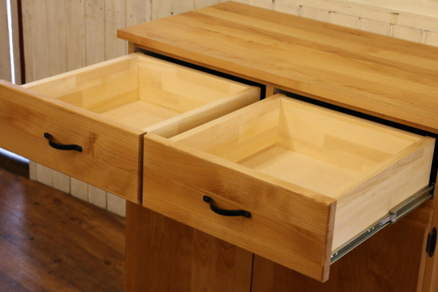 ナチュラル キャビネット オーダーメイド カントリー家具 選べるカラー キッチン収納 食器棚 収納 収納棚 北欧 無垢 木製 アルダー おしゃれ アンティーク カントリー インテリア アメリカンカント - 8