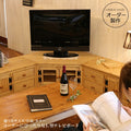 コーナー テレビ台 幅180 サイズオーダー 手作り 木 木製 北欧 無垢 パイン材 ナチュラル おしゃれ 収納 カントリー家具 日本製 カントリー 家具 サイズ変更可能 ローボード ハイボード TVラック TV台 角 引き出し 完成品 1