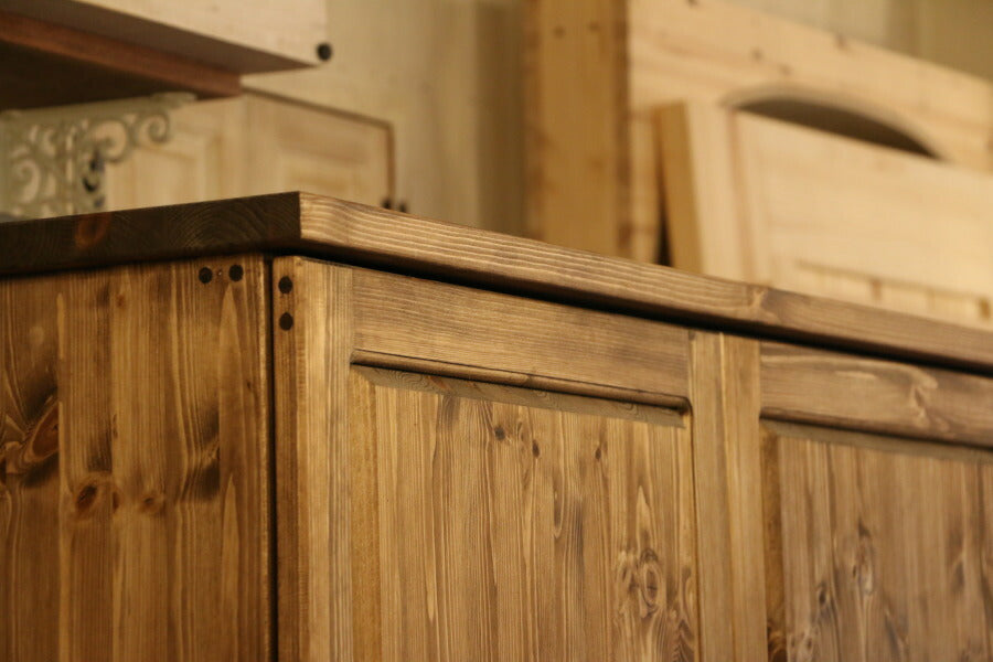 【日本製】 収納 キャビネット H1800 西海岸風 インテリア クラシック エレガンス カントリー アメリカンカントリー ナチュラルスタイル おしゃれ 収納 アンティーク 北欧 木製 パイン材 男前 - 11