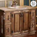 洗面台 クラシック ウォッシュキャビネット W1100 日本製 鏡 三面鏡  洗面化粧台 ドレッサー オーダー家具 手作り 手づくり サイズ変更可能 北欧 無垢 木製 水栓 混合水栓 おしゃれ ボウル 収納 エレガンス カフェ風 カントリー