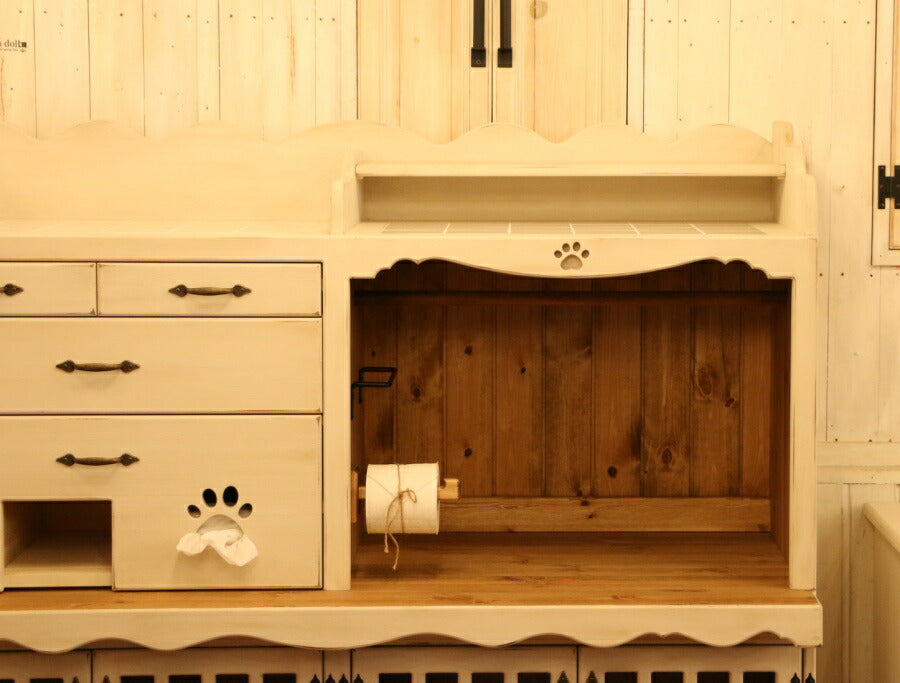 【日本製】ペットハウス W1460 ペット用品 ペット用家具   カントリー 犬小屋 収納スペース キャビネット ゲージ 犬 ハウス 小屋 ベッド  ドッグ ハウス ワンちゃん サークル 猫 犬 木製 - 11