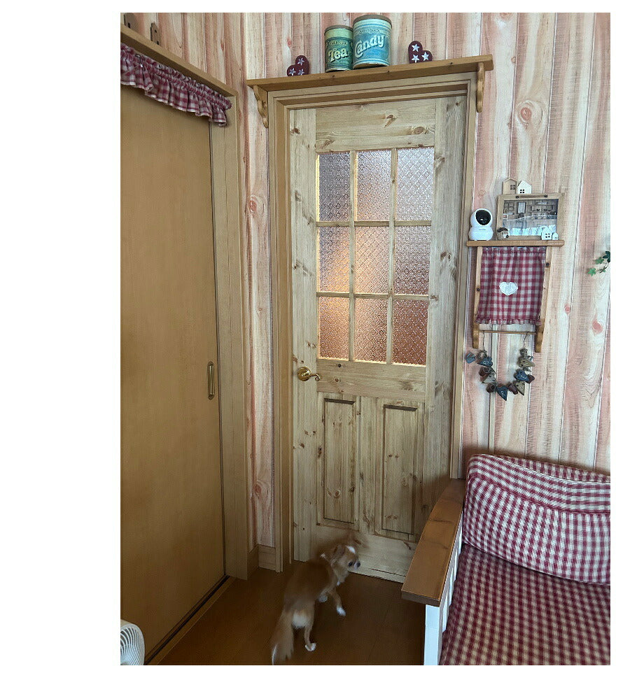 ドア カントリー オーダードア 格子 室内用 オーダー家具 選べるカラー 開き戸 無垢 木製 北欧 パイン パイン材 カントリー調 おしゃれ フレンチ アンティーク 店舗 リフォーム 西海岸 インテリ - 12