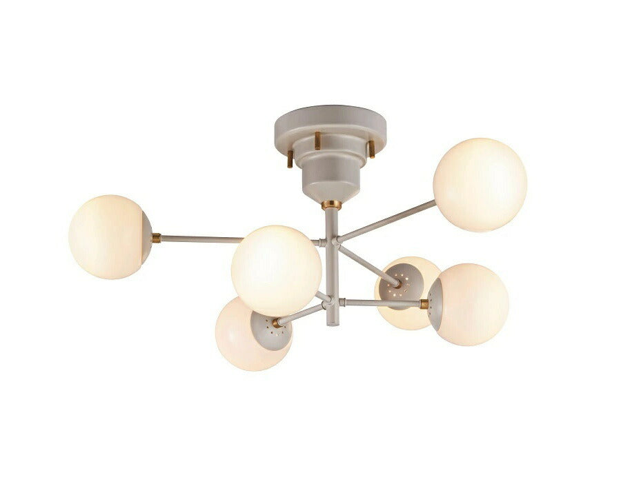 【 LED 電球付き 】 6灯ペンダントランプ - 5234TL - ペンダントライト シーリングライト 天井照明 引掛けシーリング リビング ダイニング 店舗 インテリア ヴィンテージ ホワイト ゴ - 3