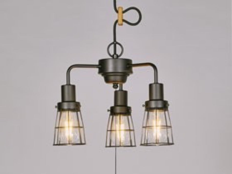 【エジソン型LED付き】3灯　ペンダントライト 天井照明 引掛けシーリング リビング ダイニング 廊下 玄関 店舗 インテリア ヴィンテージ アンティーク 工業 塩系 ブルックリンインダストリアルランプ- St, Brooklyn, 525