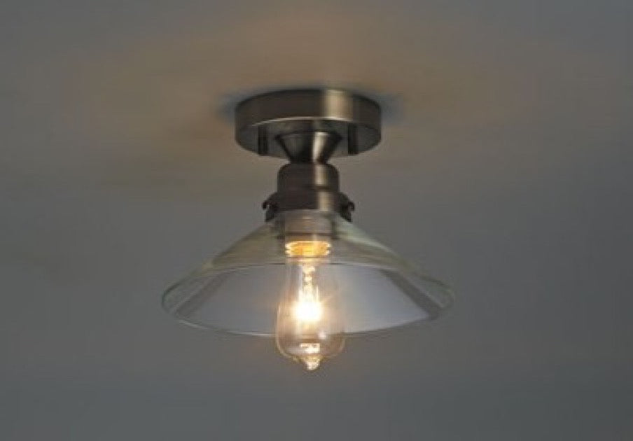 【エジソン型 レトロ型 LED付き】天井直付け照明　リビング ダイニング 廊下 玄関 店舗 インテリア ヴィンテージ アンティーク 工業 塩系 ブルックリンインダストリアルランプ- St, Brooklyn, 9733FLG -
