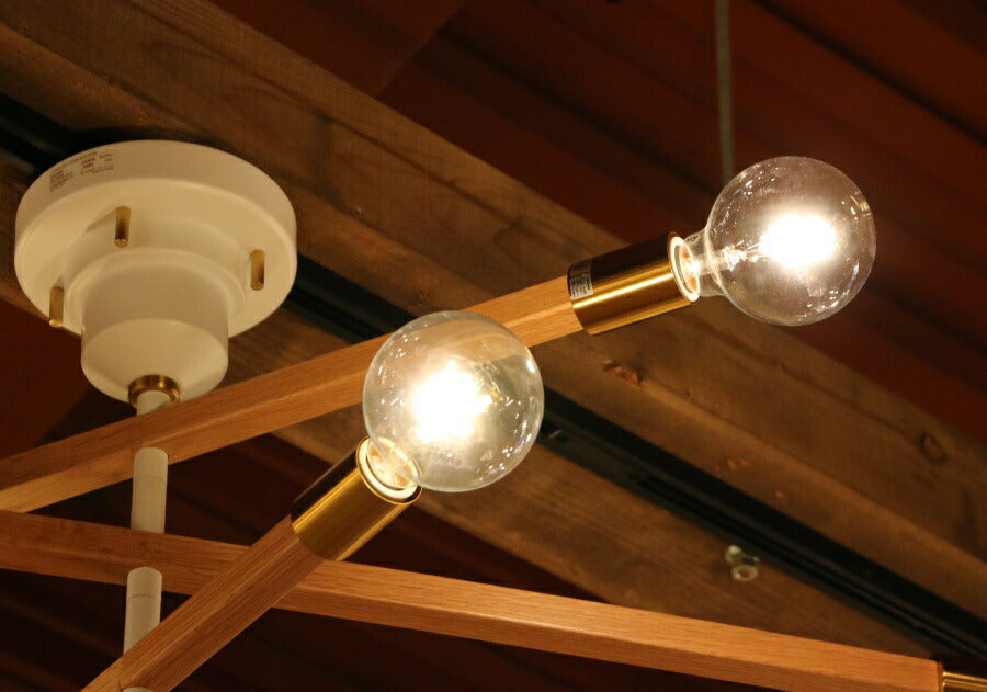 【選べるLED電球付き】Baton・6灯ペンダントランプ(バトン・6灯ペンダントランプ）ペンダントライト 照明 LED電球 おしゃれ リビング用 北欧 和室 ダイニング用 食卓用 アンティーク LED - 8