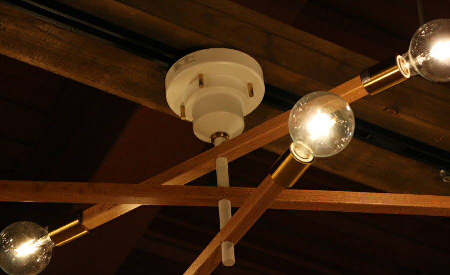 【選べるLED電球付き】Baton・6灯ペンダントランプ(バトン・6灯ペンダントランプ）ペンダントライト 照明 LED電球 おしゃれ リビング用 北欧 和室 ダイニング用 食卓用 アンティーク LED - 3