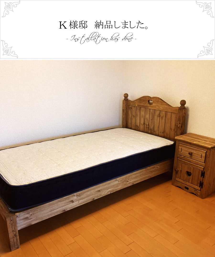 カントリー シングル ベッド ダブル セミダブル 寝具 木製 無垢 北欧 パイン材 北欧パイン オーダーメイド サイズオーダー 選べるカラー 大人 子供 おしゃれ かわいい アンティーク 西海岸 西海 - 10