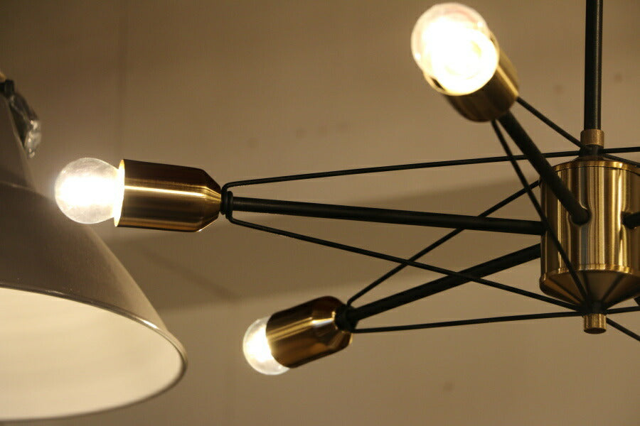 【 LED 電球付き 】Comet・6灯ペンダントランプ ( コメット 6灯 ペンダントランプ ）ペンダントライト 照明 LED電球 おしゃれ リビング用 北欧 和室 ダイニング用 食卓用 アンティー - 4