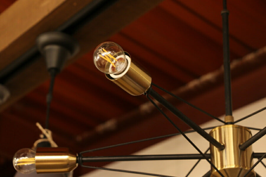 【 LED 電球付き 】Comet・6灯ペンダントランプ ( コメット 6灯 ペンダントランプ ）ペンダントライト 照明 LED電球 おしゃれ リビング用 北欧 和室 ダイニング用 食卓用 アンティー - 5