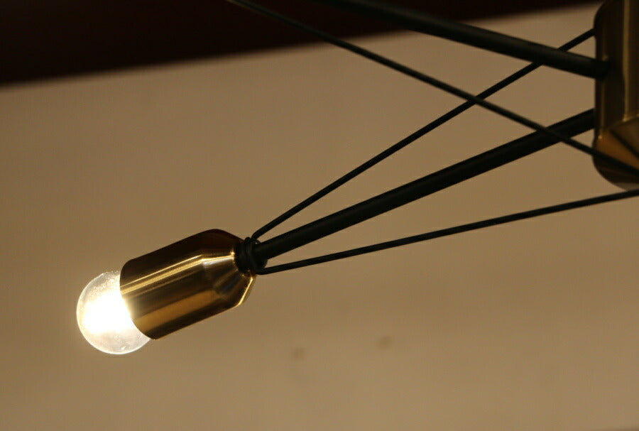 【 LED 電球付き 】Comet・6灯ペンダントランプ ( コメット 6灯 ペンダントランプ ）ペンダントライト 照明 LED電球 おしゃれ リビング用 北欧 和室 ダイニング用 食卓用 アンティー - 8