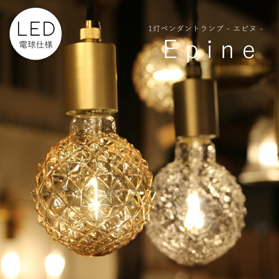 【選べるLED付き】ペンダントランプ  Epine - エピヌ - ライト 天井照明 引掛けシーリング リビング ダイニング 廊下 玄関 店舗 インテリア インダストリアル ヴィンテージ アンティーク オールドニューヨーク