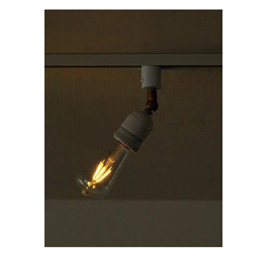 【 LED 付き 】ダクトレール 用 スポットライト セラミック E26 間接 照明 真鍮 陶器 リビング 廊下 洗面所 店舗 インテリア　ホテルライク　アメリカン　西海岸　西海岸風　ヴィンテージ ア - 7