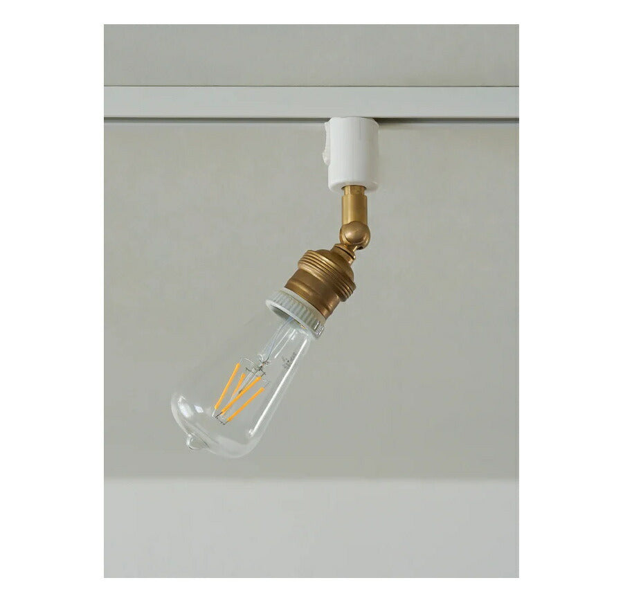 【 LED 付き 】ダクトレール 用 スポットライト ブラス E26 間接 照明 真鍮 陶器 リビング 廊下 洗面所 店舗 インテリア　ホテルライク　アメリカン　西海岸　西海岸風　ヴィンテージ アンテ - 6