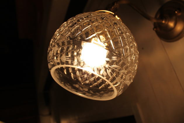 壁掛け照明 ウォールランプ ガラスシェード 凹凸 模様 丸 【LED電球対応】シンプル コーディネイト リノベーション 店舗 照明器具 壁付け 電気 リビング ダイニング - 6