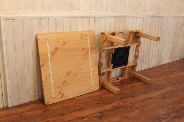 カントリー家具 こたつ ローテーブル こたつテーブル 木製ローテーブル ナチュラル家具 オーダー家具 手作り家具 手づくり家具 おしゃれ 正方形 ＣＯＵＮＴＲＹ・コタツテーブル・７５０×７５０mm - 8