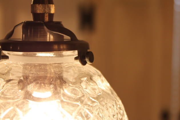 【LED電球対応】ペンダントランプ アンティーク調 ガラスシェード 丸型 模様 おしゃれ 取り付け簡単！ チェーンサイズ変更可！ 電球選択可！ 玄関 廊下 トイレ 室内 - 7