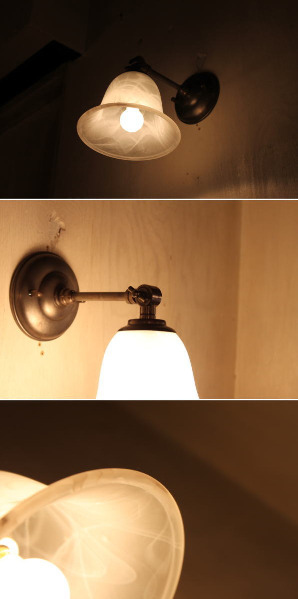 アンティーク調 ウォールランプ ガラスシェード すりガラス【LED対応】電球選択可！ 階段 玄関 店舗 フレンチ イタリアン - 2