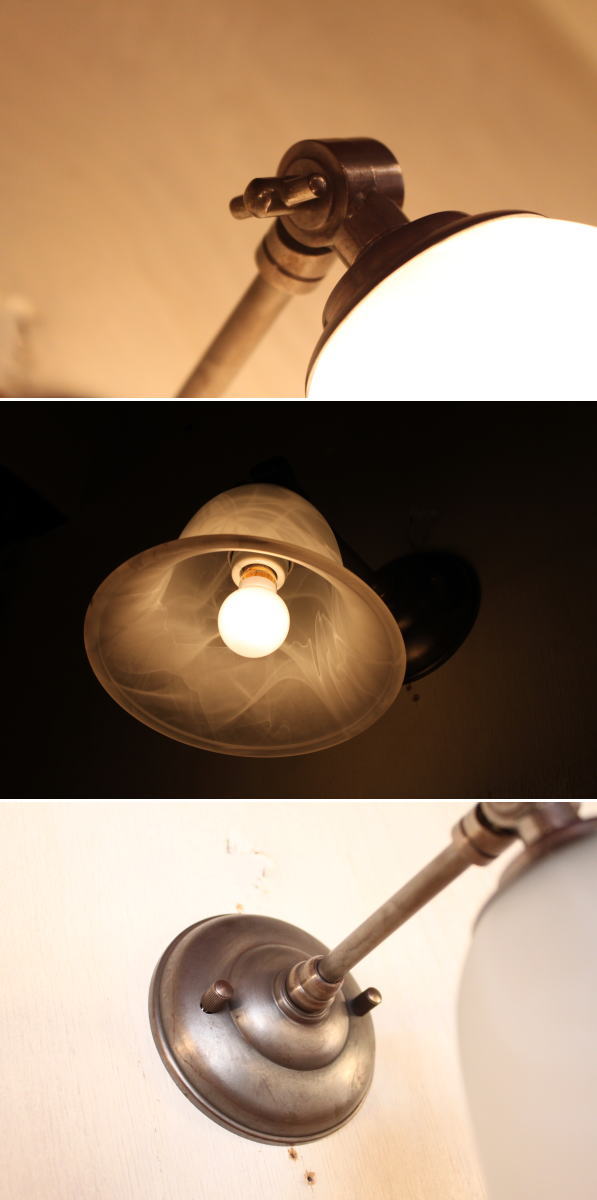 アンティーク調 ウォールランプ ガラスシェード すりガラス【LED対応】電球選択可！ 階段 玄関 店舗 フレンチ イタリアン - 3