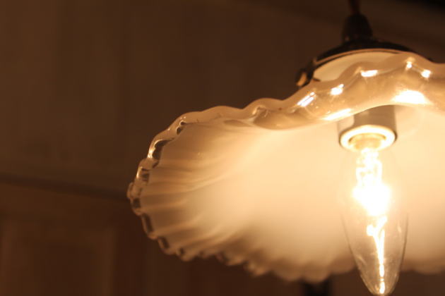 ミルクガラスシェードオールドキャッスルペンダントランプSET rmp pdt( ペンダントライト 照明 LED電球 おしゃれ リビング用 北欧 和室 ダイニング用 食卓用 アンティーク LED 玄関) - 9