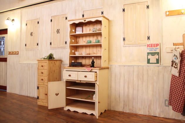 カントリー家具 オーダー キャビネット 手作り 収納 収納棚 安心の日本製 オーダーメイド パイン材 北欧 無垢 キッチン収納　ＣＯＵＮＴＲＹ・ＮＣハッチボード・Ｌ　ctf cbd cnt - 5