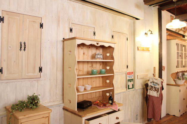 カントリー家具 オーダー キャビネット 手作り 収納 収納棚 安心の日本製 オーダーメイド パイン材 北欧 無垢 キッチン収納　ＣＯＵＮＴＲＹ・ＮＣハッチボード・Ｌ　ctf cbd cnt - 6