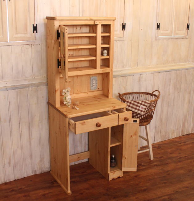 カントリー家具　鏡台　ドレッサー　アンティーク調　オーダー家具 メイクボックス 化粧台 1面鏡 結婚祝い 北欧 パイン材 木製 ＣＯＵＮＴＲＹ・ドレッサー ctf cnt - 5