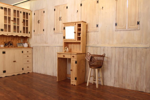 カントリー家具　鏡台　ドレッサー　アンティーク調　オーダー家具 メイクボックス 化粧台 1面鏡 結婚祝い 北欧 パイン材 木製 ＣＯＵＮＴＲＹ・ドレッサー ctf cnt - 10