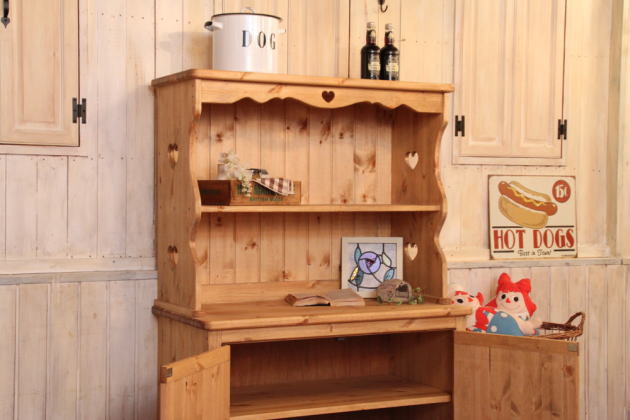 カントリー家具　ナチュラル　オーダー　手作り 食器棚 収納 キッチンボード 収納棚 安心の日本製 オーダーメイド パイン材 北欧 無垢 ＣＯＵＮＴＲＹ・ハッチボード - 7