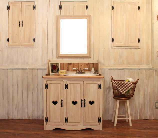カントリー家具　オーダー家具　手作り家具　洗面台　ドレッサー　NC・ＣＯＵＮＴＲＹ・ＭＩＲＲＯＲ・ワイドウォッシュキャビネット（洗面台） rfm wct - 9