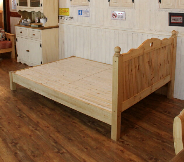 カントリー ダブル ベッド シングル セミダブル 寝具 木製 無垢 北欧 パイン材 北欧パイン オーダーメイド サイズオーダー 選べるカラー 大人 子供 おしゃれ かわいい アンティーク 西海岸 西海 - 6