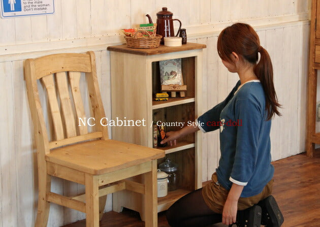 NC キャビネット オーダーメイド カントリー家具 完成品 選べるカラー 隙間 収納 ミニ スリム コンパクト 収納棚 北欧 無垢 木製 パイン材 おしゃれ アンティーク カントリー 西海岸風 インテ - 10