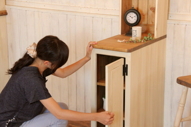 キャビネット NC 隙間収納 ラック オーダーメイド オーダー家具 選べるカラー コンパクト スリム 収納 収納棚 玄関収納 北欧 無垢 木製 パイン材 おしゃれ アンティーク 西海岸風 インテリア  - 5