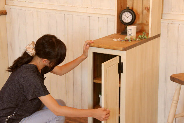 キャビネット NC 隙間収納 ラック オーダーメイド オーダー家具 選べるカラー コンパクト スリム 収納 収納棚 玄関収納 北欧 無垢 木製 パイン材 おしゃれ アンティーク 西海岸風 インテリア  - 11
