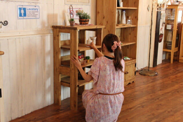 ＣＯＵＮＴＲＹ・シンプル・３段ラック オーダーメイド カントリー家具 選べるカラー キッチン収納 収納 収納棚 北欧パイン 北欧 無垢 木製 パイン材 おしゃれ カントリー アンティーク 西海岸 西海 - 12