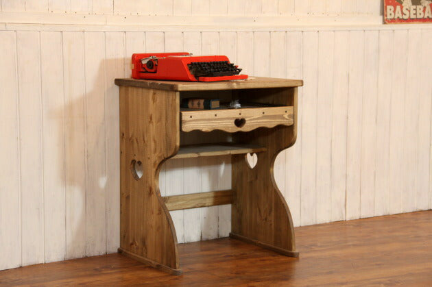 パソコンデスク カントリー家具 完成品 無垢 北欧 パイン材   オーダーメイド オーダー おしゃれ カントリー調 カントリー 家具 アンティーク 木 木製 白 ホワイト 収納 ラック スライドレール - 13
