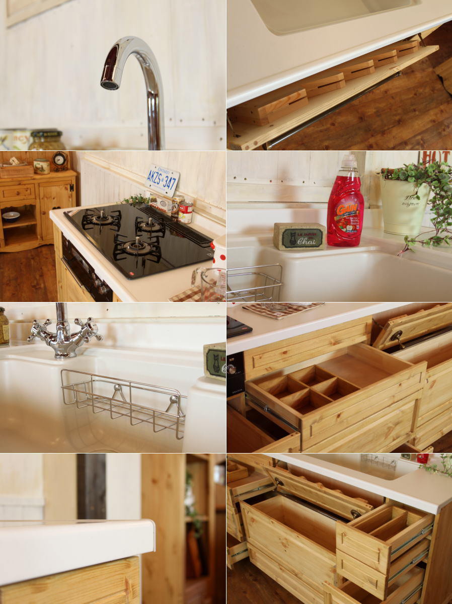 キッチン　ナチュラル　オーダー　手作り　カントリー　ＣＯＵＮＴＲＹ・ＫＩＴＣＨＥＮ34 W2７00 rfm ktnss - 2