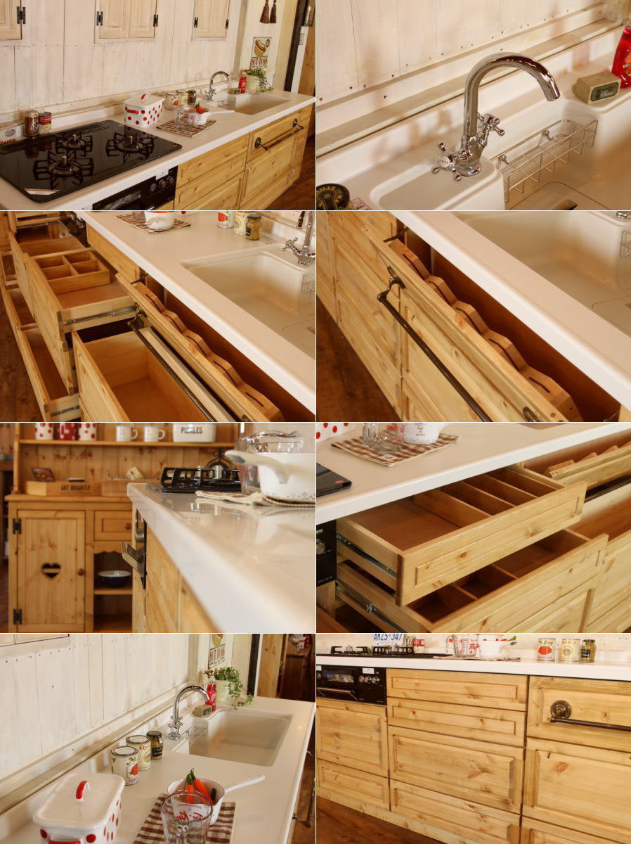 キッチン　ナチュラル　オーダー　手作り　カントリー　ＣＯＵＮＴＲＹ・ＫＩＴＣＨＥＮ34 W2７00 rfm ktnss - 3