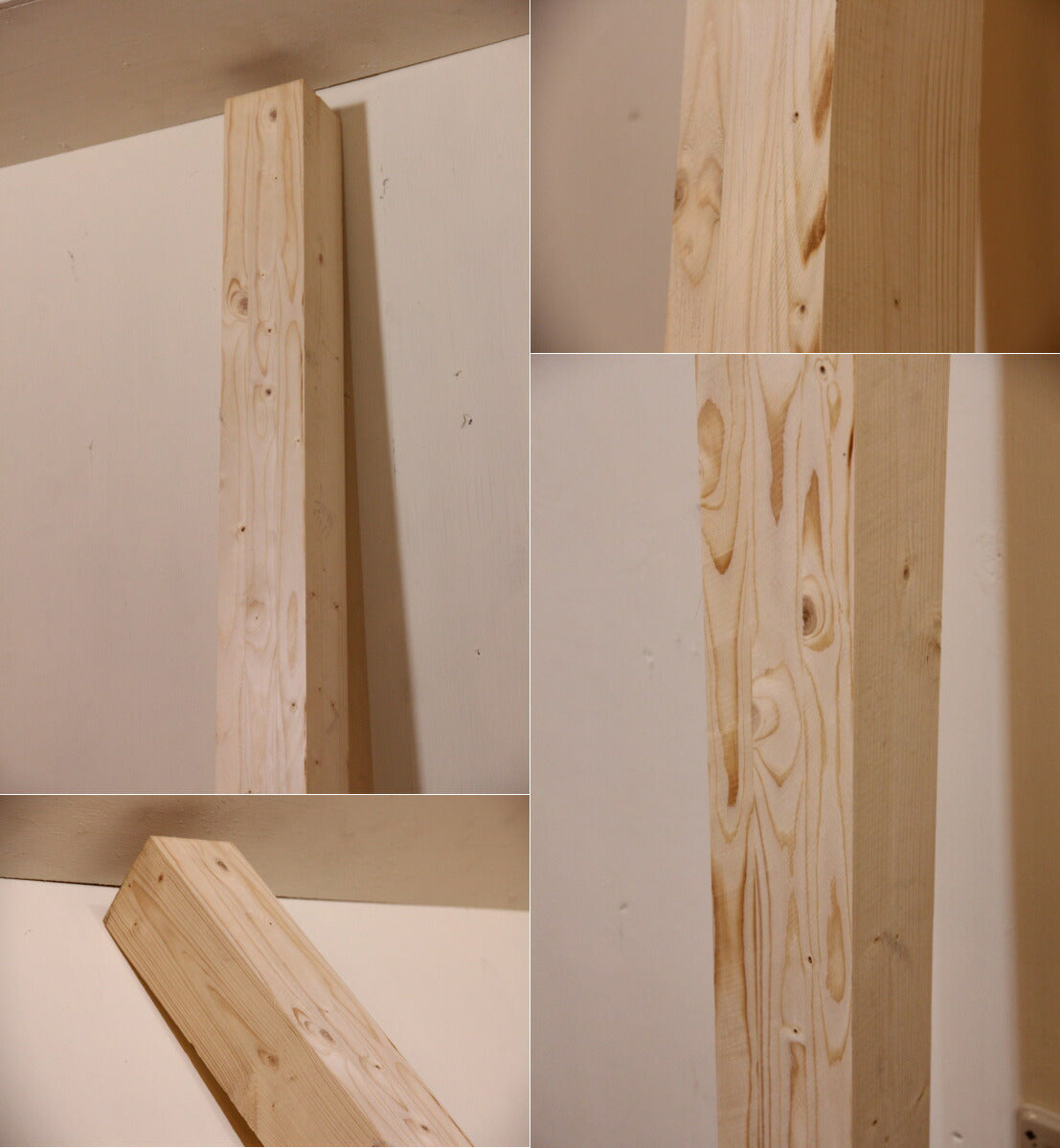 ホワイトウッド集成材【90×90角 H2760mm】  DIY 木材 材料 大工 集成材　カントリー家具 角材 柱 テーブル脚 - 3