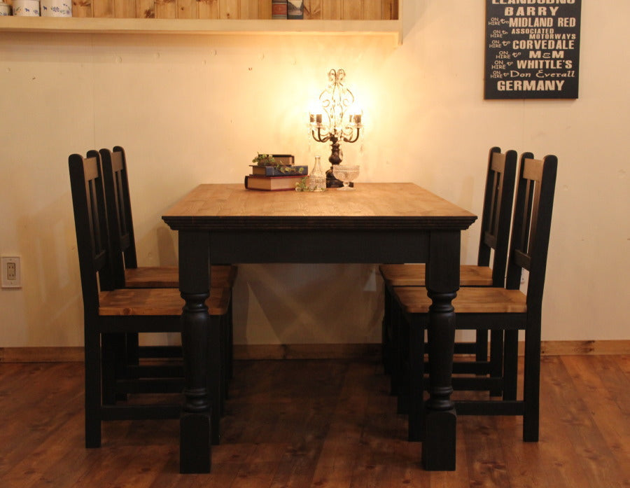 イス エクストラブラック チェア 日本製 完成品 1人掛け 1人用 腰掛け 背もたれ ダイニング 椅子 オーダー家具 サイズ変更可能 パイン材 北欧 無垢 木製 おしゃれ アンティーク レトロ シャビ - 12