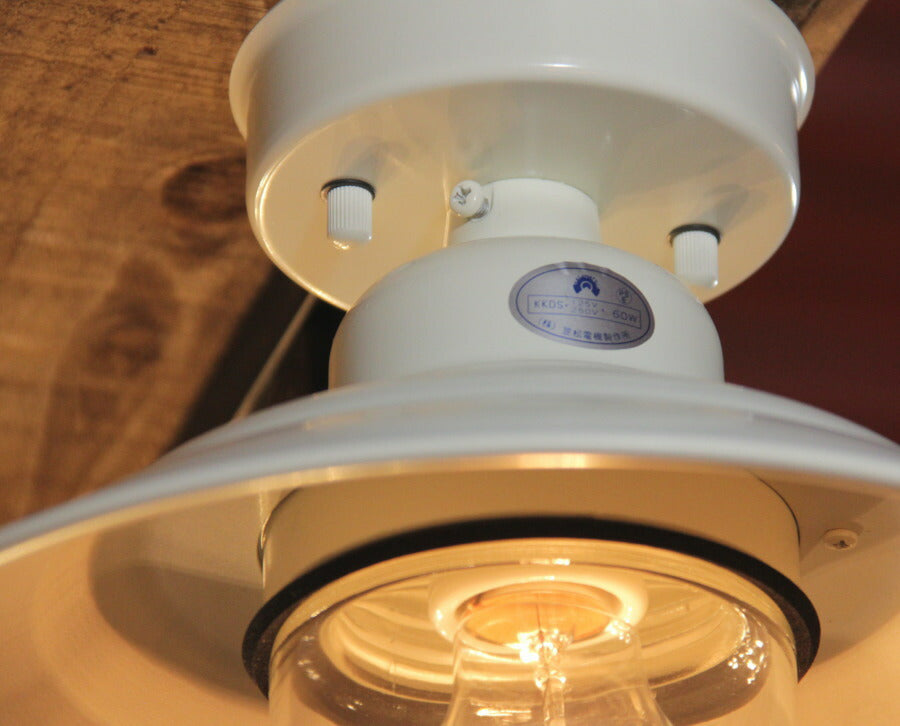 【LED付き・安心の日本製】【エジソン型 LED付き】西海岸風 レトロマリンランプ - billow ビロウ -　天井直付照明　照明器具　防湿　防雨　デッキライト - 4